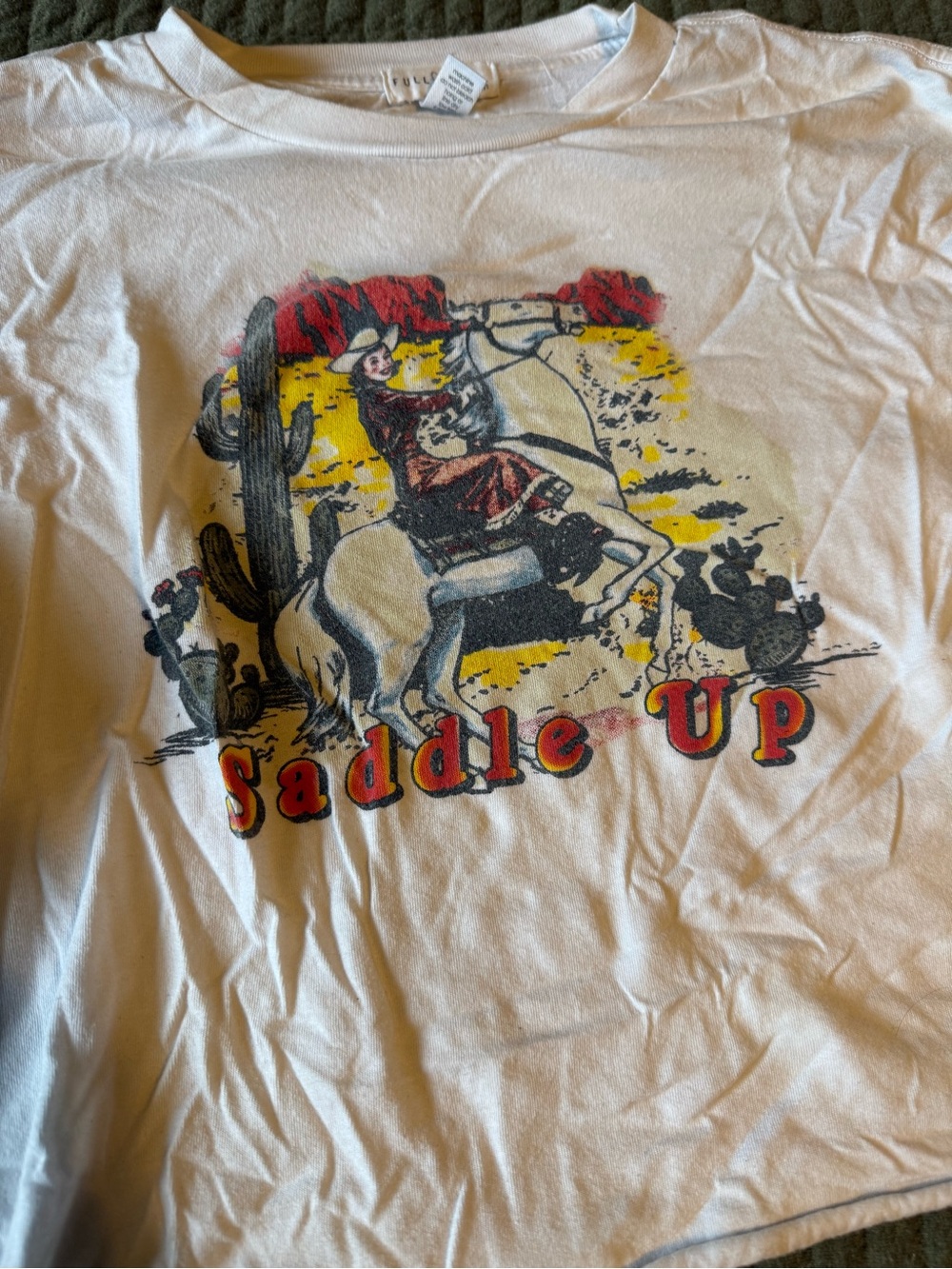 Full Tilt White Graphic 'Saddle Up Tee